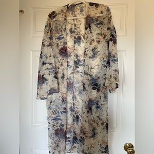 Pinkblush maternity floral chiffon cover up